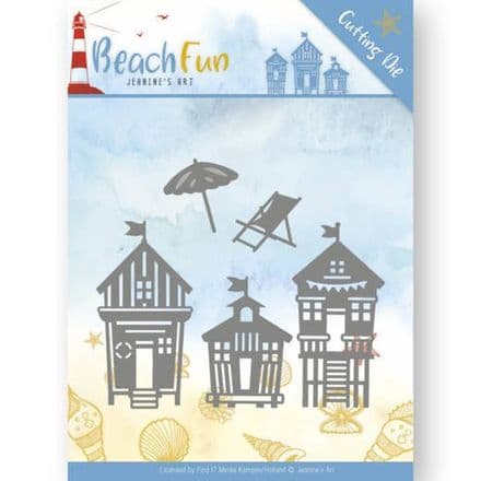 JAD10040 ~ Beach Houses Die ~ Beach Fun ~ Jeanine's Art