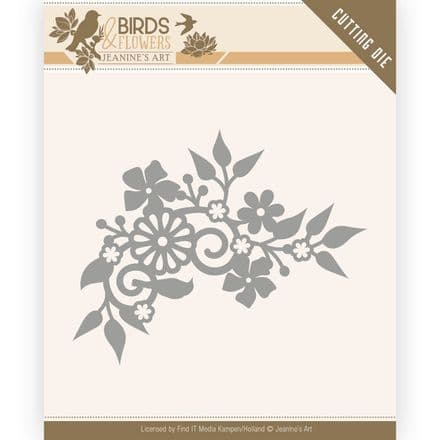 JAD10062 ~ Birds Corner die ~ Birds and Flower ~ Jeanine's Art