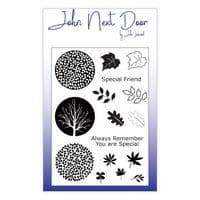 JND0008 ~ Circle Leaves ~ clear stamps ~ John Next Door