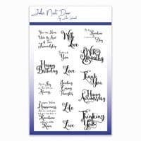 JND074 ~ Swirl Sentiments ~ clear stamps ~ John Next Door