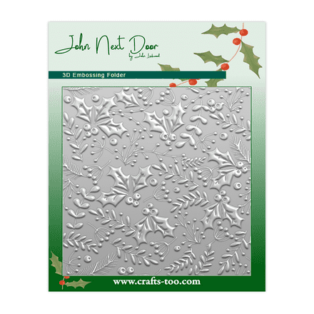 JND340 - 3D Embossing Folder - Holly - John Next Door