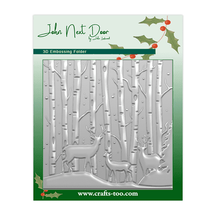 JND341 - 3D Embossing Folder - Deer Scene - John Next Door