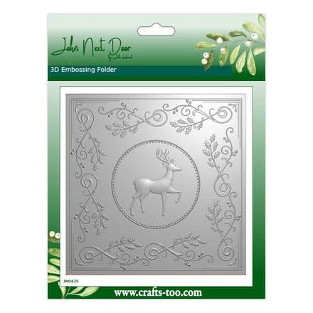 JND425 - 3D Embossing Folder - Stag Frame - John Next Door
