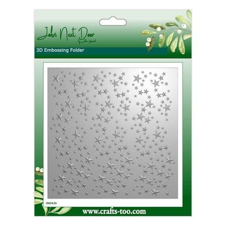 JND426 - 3D Embossing Folder - Twinkle Stars - John Next Door