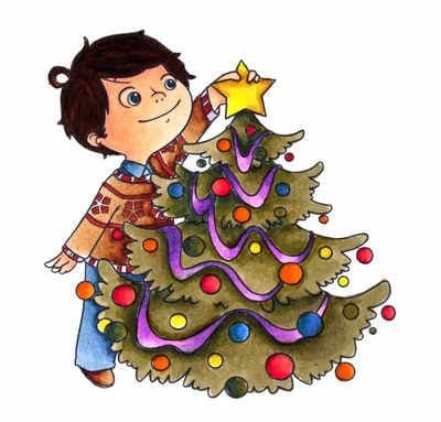 JS113 BILLY DRESSING THE CHRISTMAS TREE