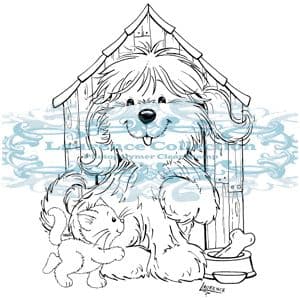 LAU012 ~ A WARM WELCOME ~ Laurence Collection stamp