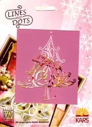 LD003 ~ CHRISTMAS TREE ~ Nellie Snellen LINES AND DOTS stencil.