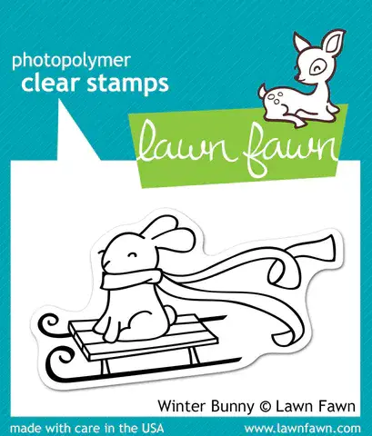 LF0327 S ~ WINTER BUNNY ~ CLEAR STAMPS BY LAWN FAWN