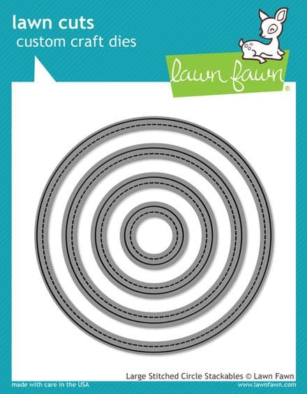 LF0795 L ~ LARGE STITCHED CIRCLES STACKABLES ~ DIES BY LAWN FAWN