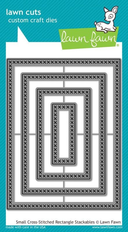 LF1179 ~ SMALL CROSS-STITCHED RECTANGLE STACKABLES ~ DIES BY LAWN FAWN