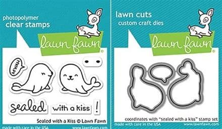 LF1291 s ~ SEALED WITH A KISS ~ DIES BY LAWN FAWN