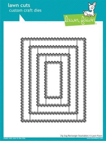 LF1385 L ~ Zig Zag Rectangle Stackables ~ DIES BY LAWN FAWN