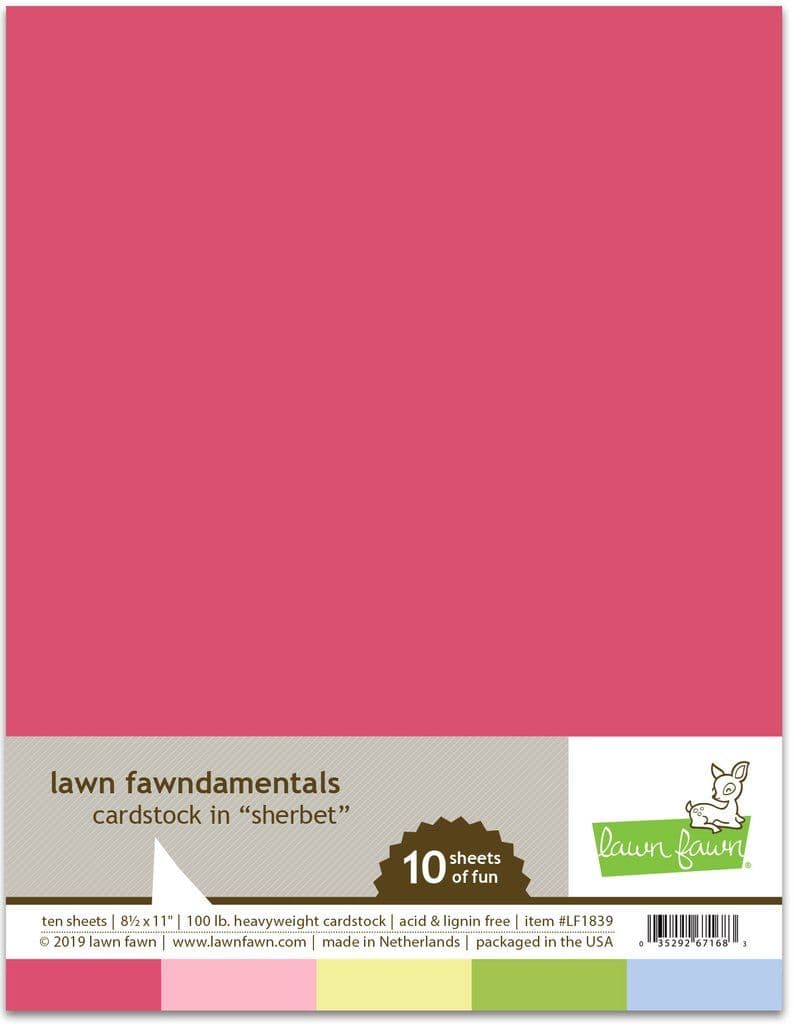 LF1839 ~ Sherbert~ Fawndementals ~ CARDSTOCK BY LAWN FAWN