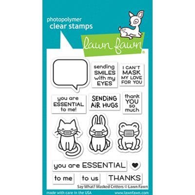 LF2560 - say what? masked critters - Clear Stamps