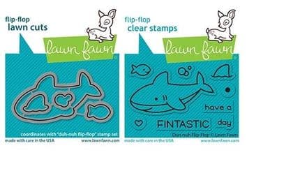LF2597 - duh-nuh flip-flop - Lawn Fawn Clear Stamps