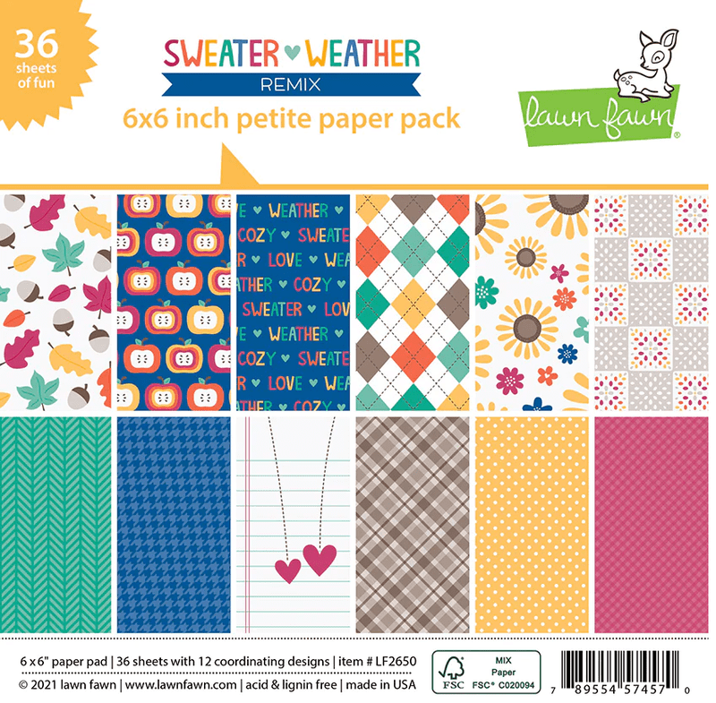 LF2650 ~ 6X6 ~ Sweater weather  ~ petite paper pack BY LAWN FAWN