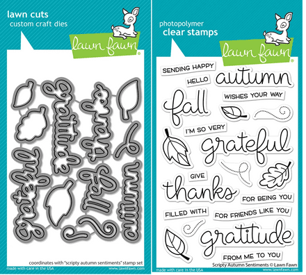 LF2662 - scripty autumn sentiments Stamps - Lawn Fawn