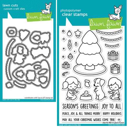 LF2668 - joy to all Stamps - Lawn Fawn