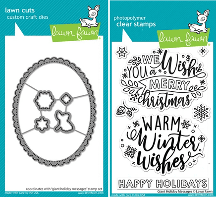 LF2680 - giant holiday messages Stamps - Lawn Fawn