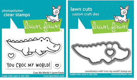 LF2724 - croc my world - Lawn Fawn Clear Stamp