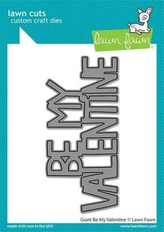LF2735 -giant be my valentine Die - lawn cut