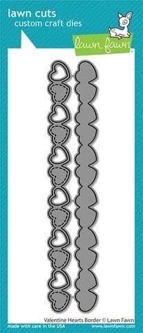 LF2736 - Valentine hearts border Die - lawn cut