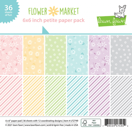 LF2749 ~ 6x6" - flower market petite paper pack - Lawn Fawn