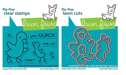 LF2776 - rub-a-dub-dub flip-flop clear stamps - Lawn Fawn