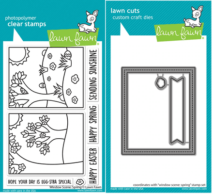 LF2780 - window scene: spring clear stamps - Lawn Fawn