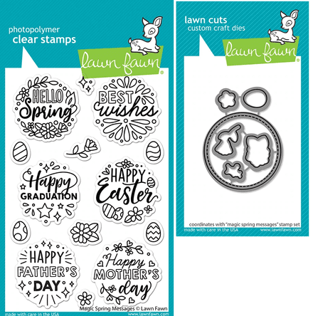 LF2782 - magic spring messages clear stamps - Lawn Fawn