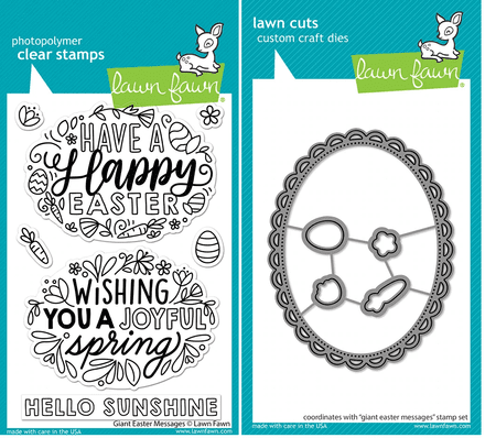 LF2784 - giant easter messages clear stamps - Lawn Fawn