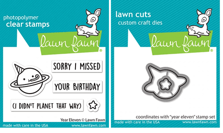 LF2786 - year eleven Planet clear stamp - Lawn Fawn