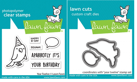 LF2788 - year twelve Parrot - Lawn Fawn