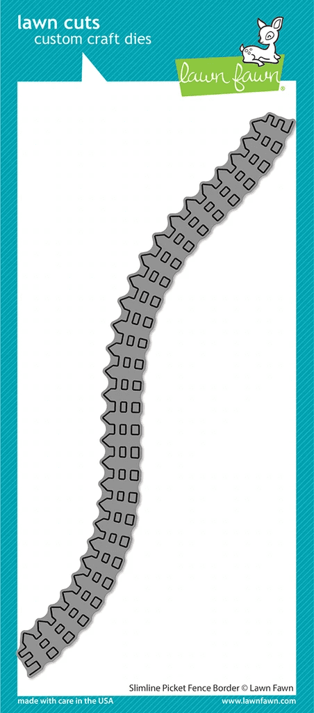 LF2799 - slimline picket fence border Die - Lawn Fawn