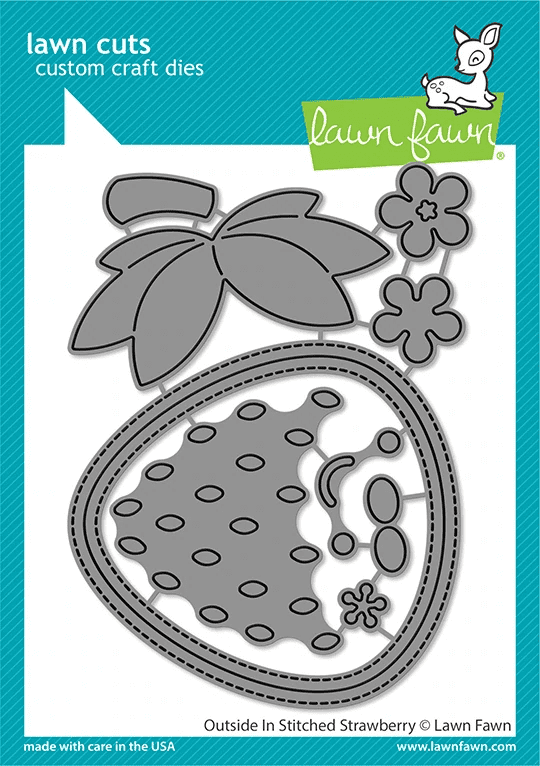 LF2808 - outside in stitched strawberry die - Lawn Fawn