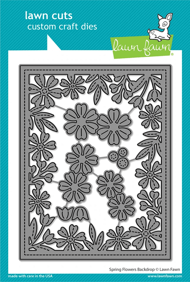 LF2818 - spring flowers backdrop Die - Lawn Fawn
