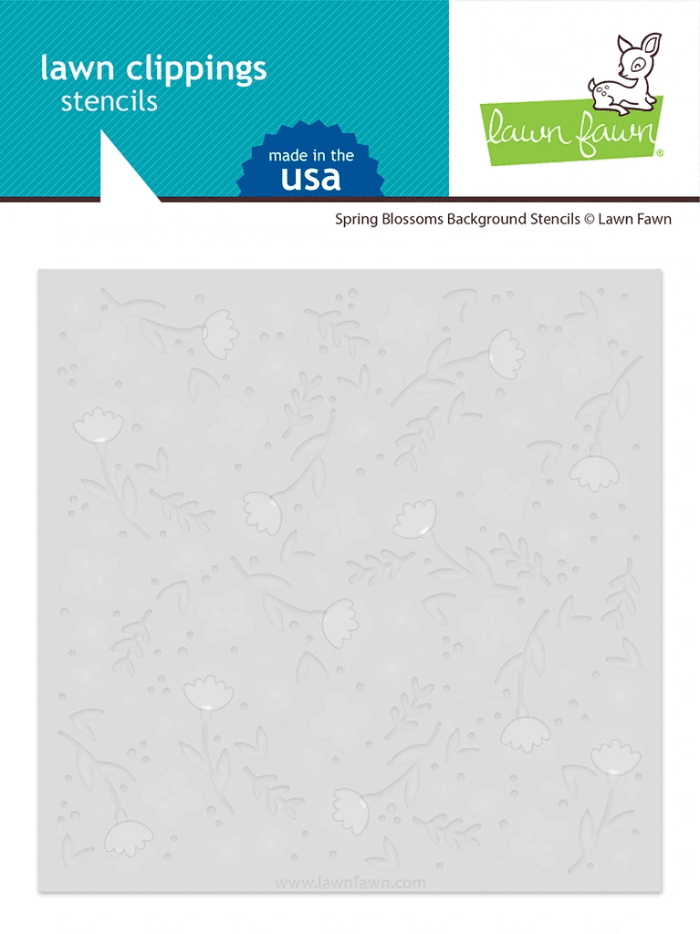 LF2821 - spring blossoms background stencils set of 3 - Lawn Fawn