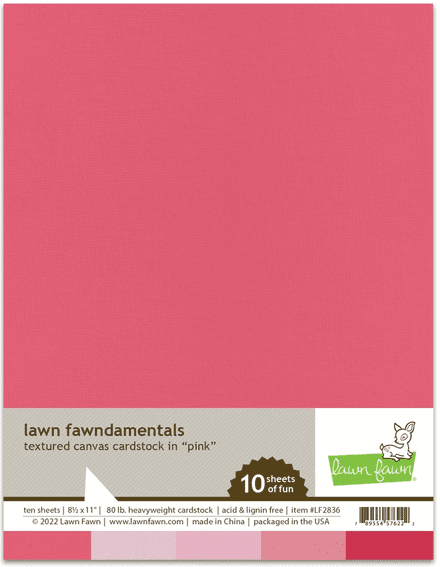 LF2836 - textured canvas cardstock - pink - A4 Lawn Fawn
