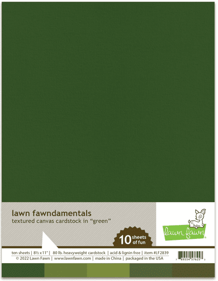 LF2839 - textured canvas cardstock - green - Lawn Fawn