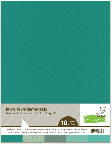 LF2840 - textured canvas cardstock - aqua - Lawn Fawn