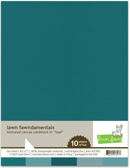 LF2841 - textured canvas cardstock - teal - Lawn Fawn