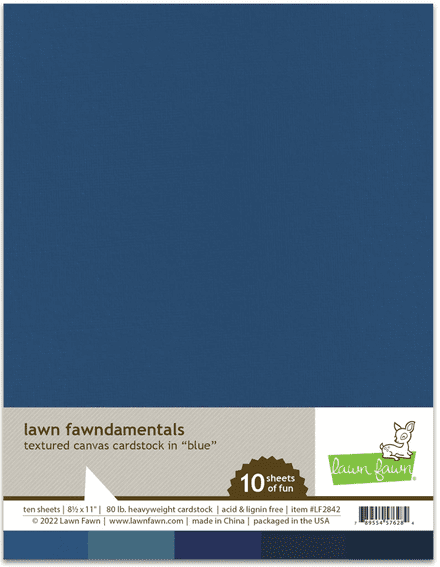 LF2842 - Textured Canvas Cardstock - Blue - Lawn Fawn