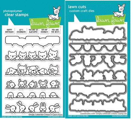 LF2860 - Simply Celebrate Critters- Lawn Fawn Clear Stamps