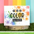 LF2895 - paint splatter background stencil - Lawn Fawn Stencils