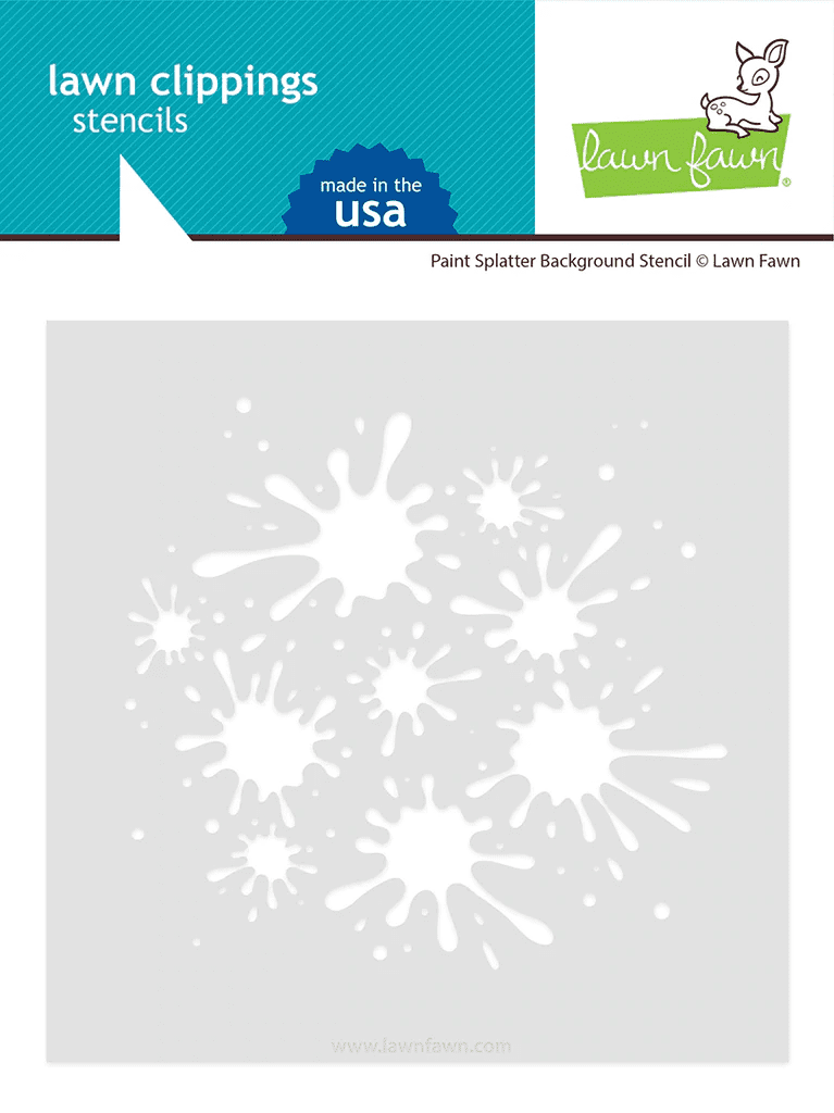 LF2895 - paint splatter background stencil - Lawn Fawn Stencils