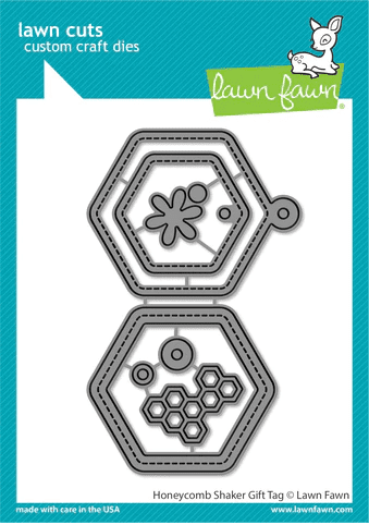 LF2926 - honeycomb shaker gift tag - Lawn Fawn Die