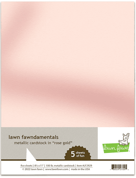 LF2929 - metallic cardstock - rose gold - Lawn Fawn