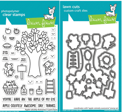 LF2930 - apple-solutely awesome - Lawn Fawn Clear Stamps