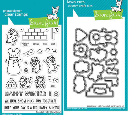 LF2941 - snowball fight - Lawn Fawn Clear Stamps