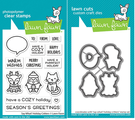 LF2952 -say what? holiday critters - lawn cuts